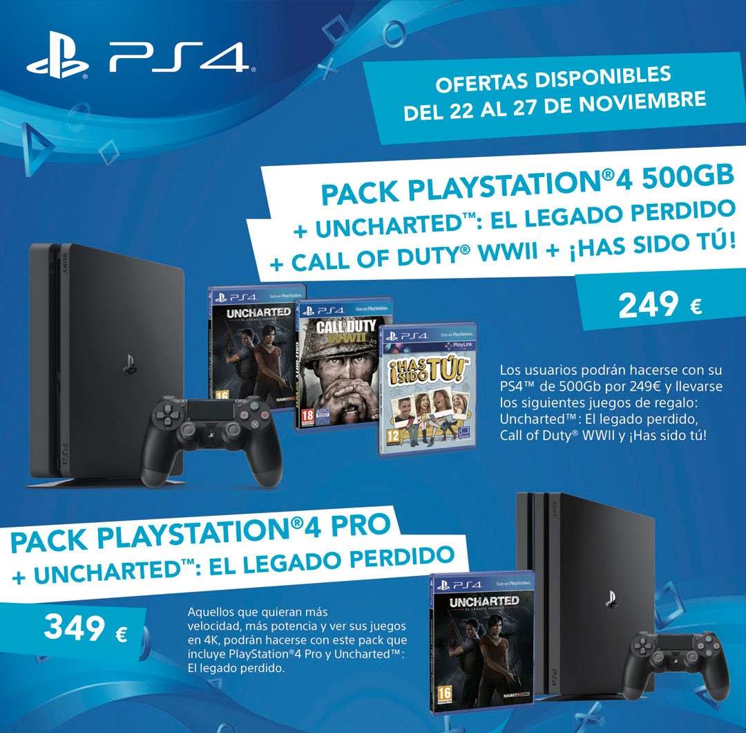 PS4 y PS4 Pro también de rebaja por el Black Friday