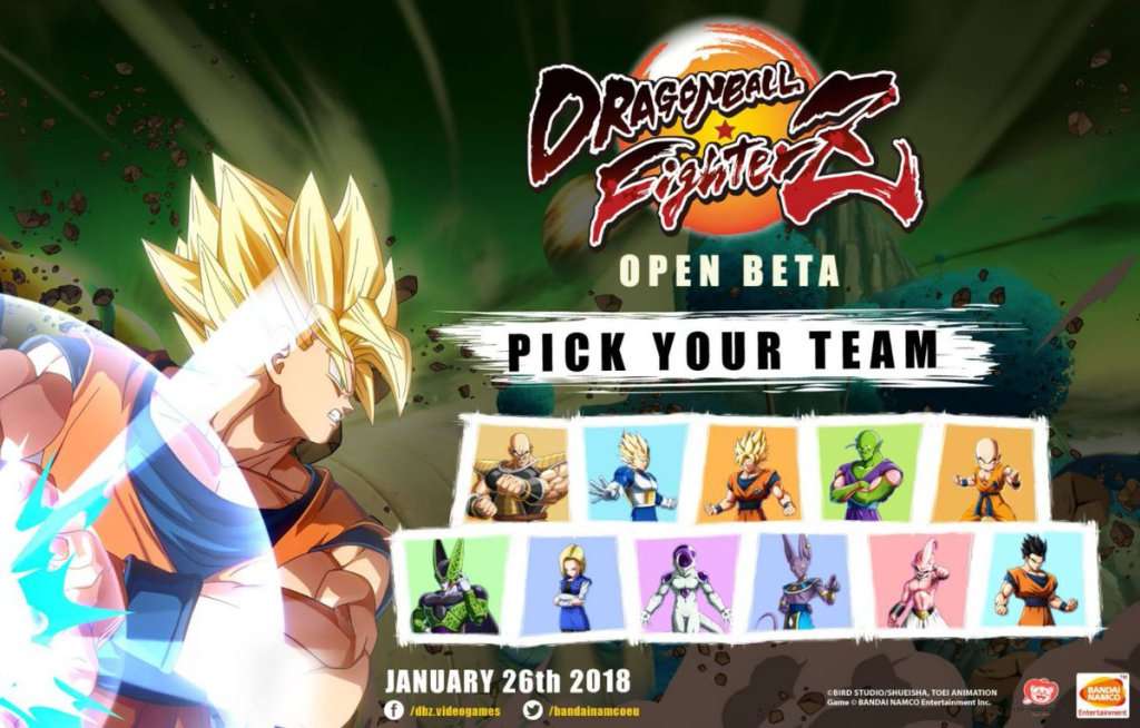 Se confirman los luchadores de la BETA de Dragon Ball Fighter Z