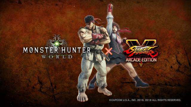 Anuncian mediante un gameplay la colaboración entre Street Fighter V  y Monster Hunter World