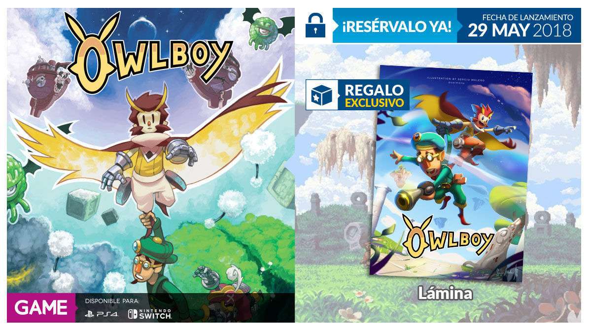 GAME detalla el incentivo de reserva para Owlboy en PS4
