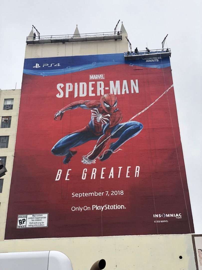 Vemos terminado el mural de Spider-Man para el E3