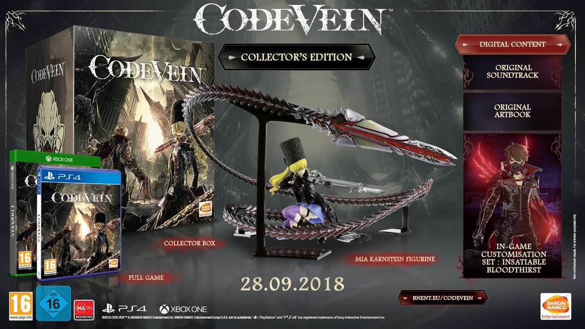 Anunciada la edición coleccionista y los extras por reserva de Code Vein