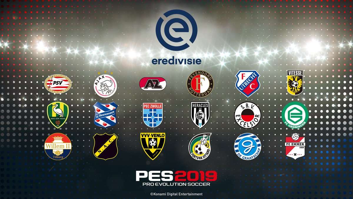 PES 2019 tendrá la licencia de la Eredivisie al completo