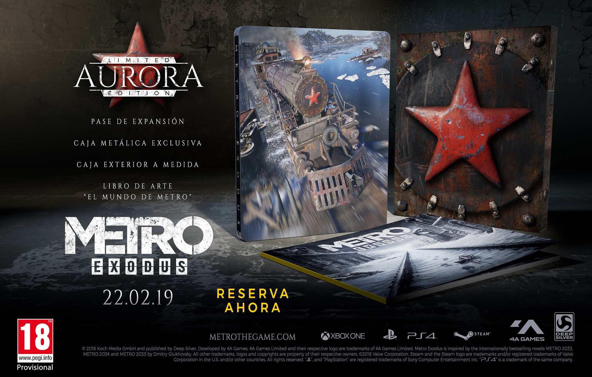 La asombrosa Edición Aurora de Metro: Exodus estará disponible en 2019