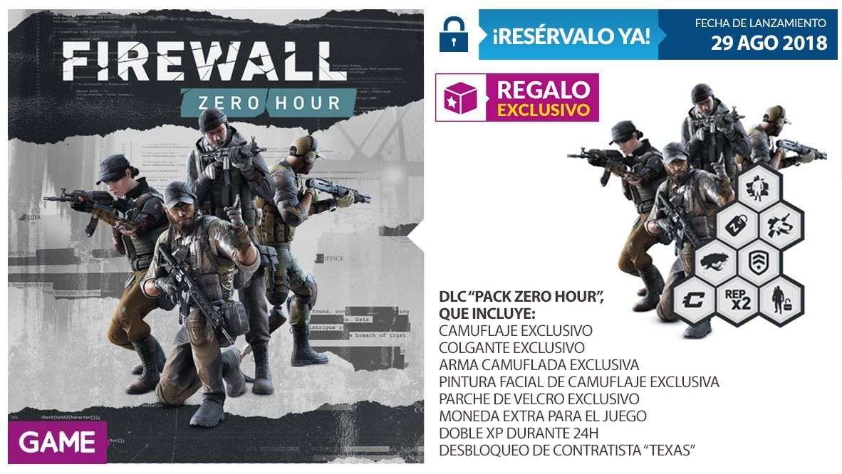 GAME detalla el incentivo de reserva de Firewall Zero Hour