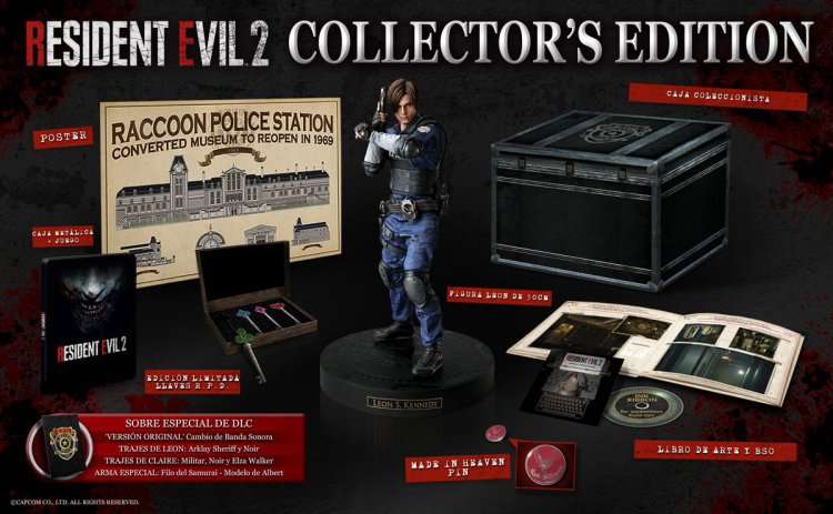 Se confirma el contenido y precio de Resident Evil 2 Collector’s Edition