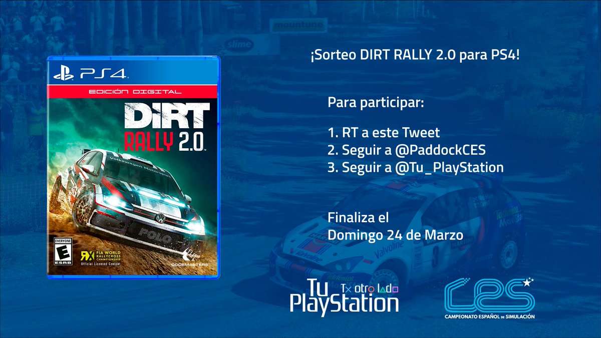 Sorteo de una copia de Dirt Rally 2.0