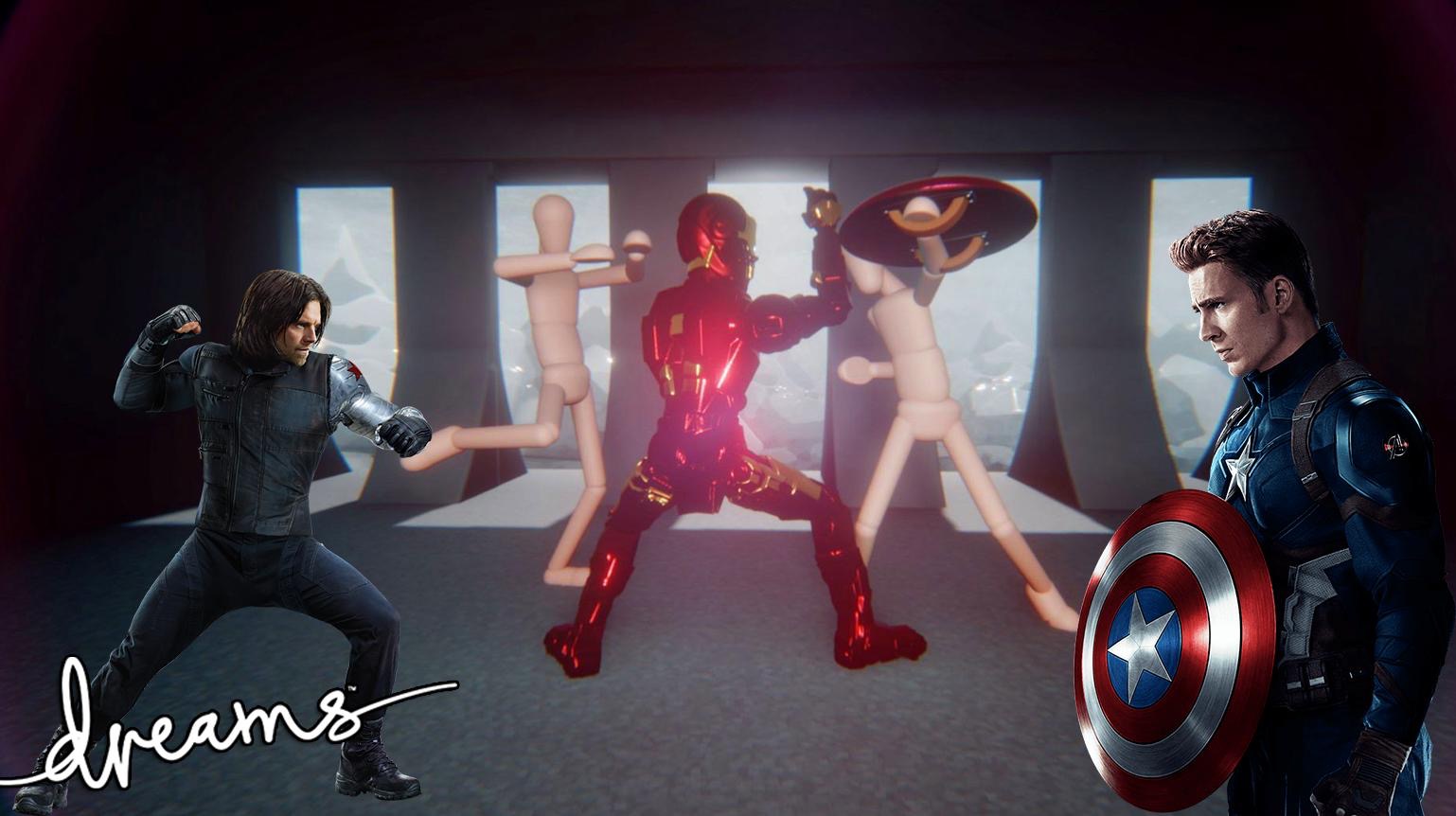 El combate entre Iron Man y Capitán América recreado en Dreams