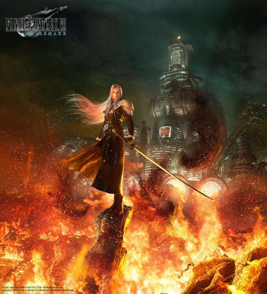 Final Fantasy VII Remake muestra un alucinante arte de Sephiroth y podría no ser exclusivo