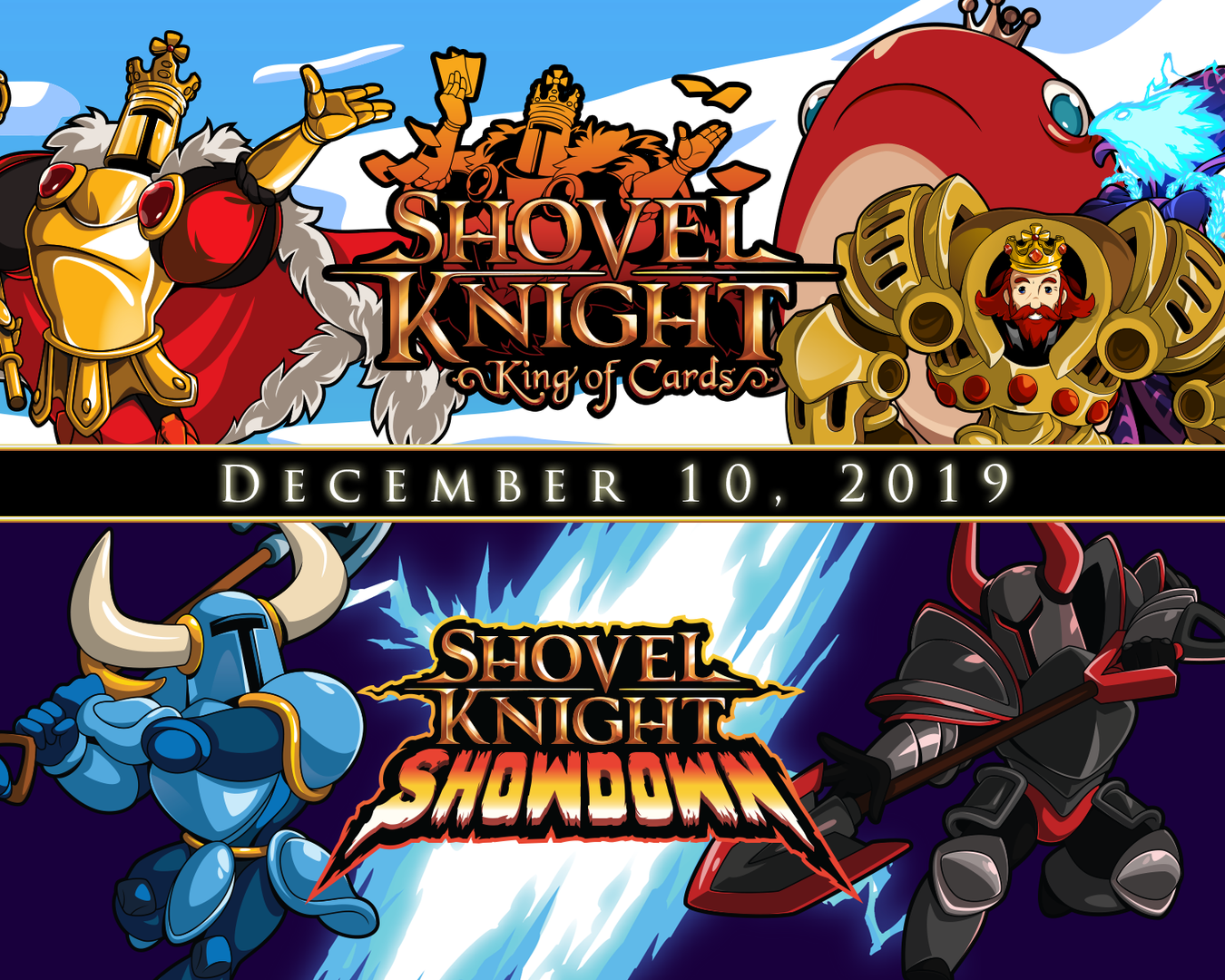 Shovel Knight: King of Cards, Shovel Knight: Showdown y la versón física han confirmado su fecha de lanzamiento