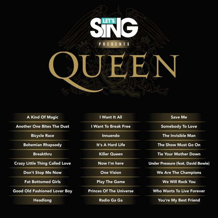 Conocemos las canciones incluidas en Let’s Sing presents Queen