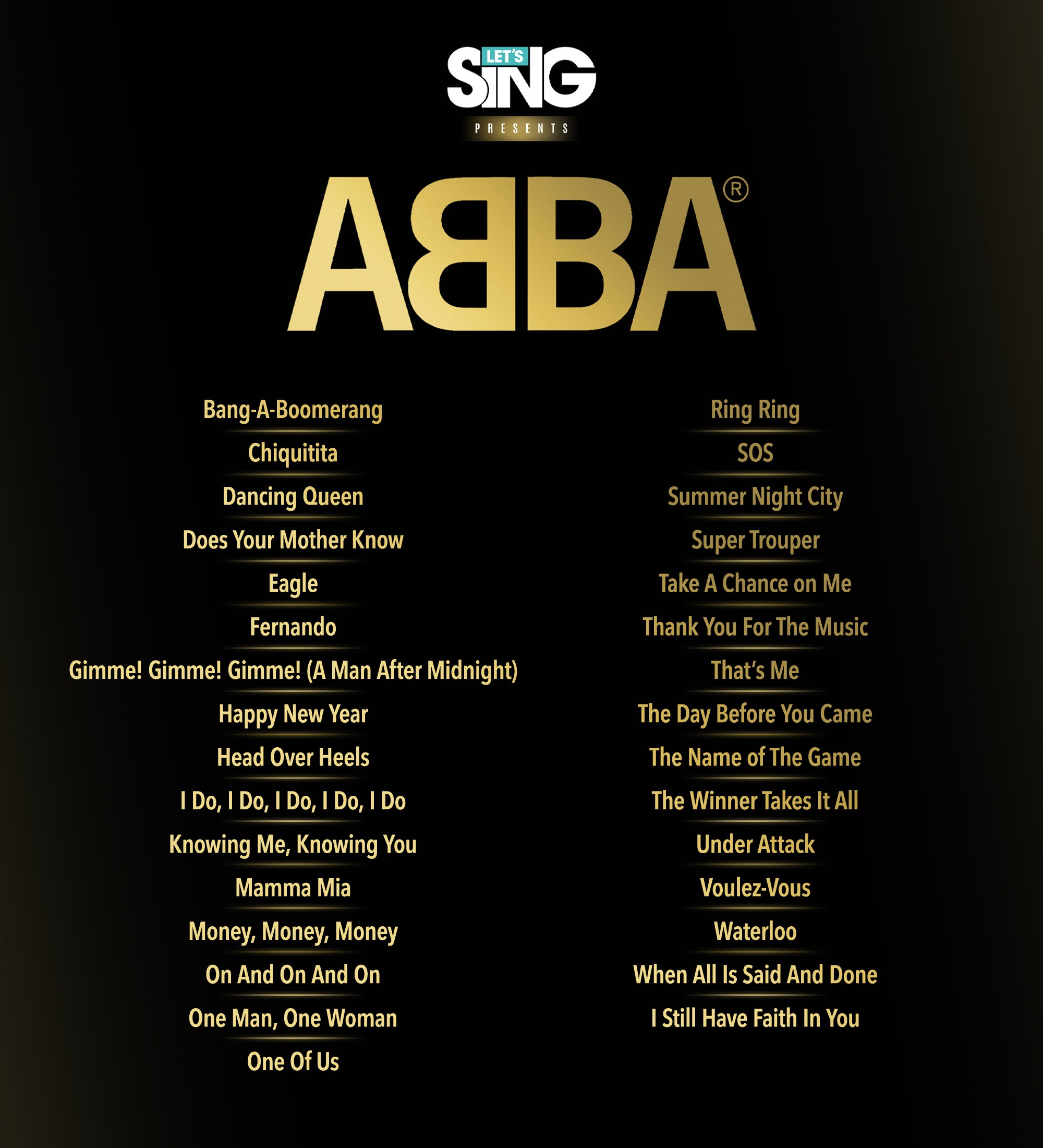 Lets Sing presents ABBA canciones