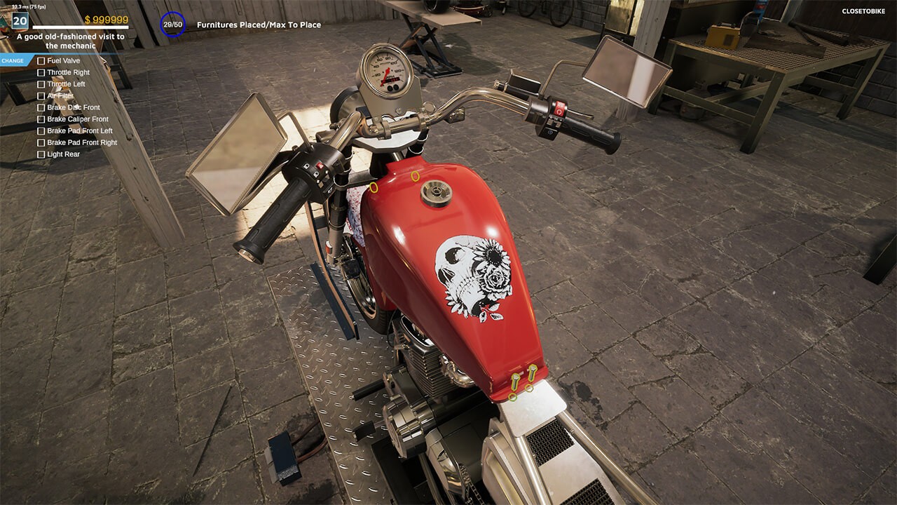 analisis motorcycle mechanic simulator