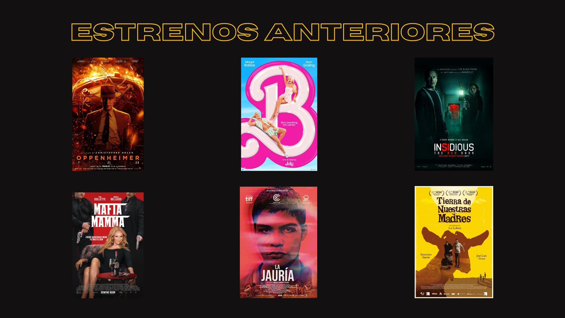 Cine Estrenos Julio 2023
