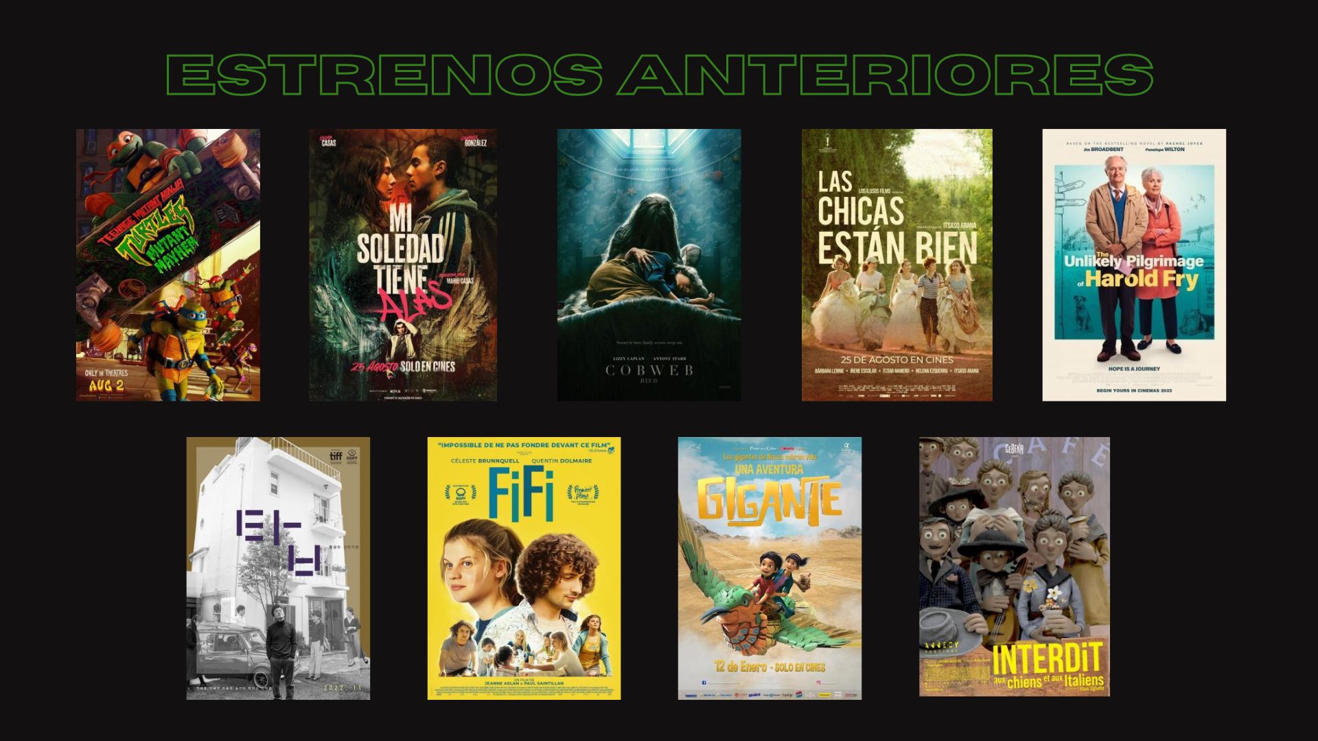 Estrenos Cine Septiembre 2023
