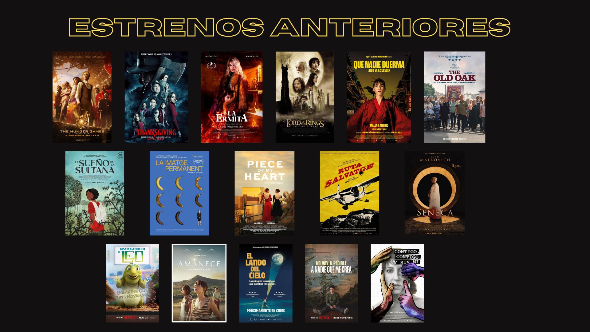 Estrenos Cine Noviembre 2023