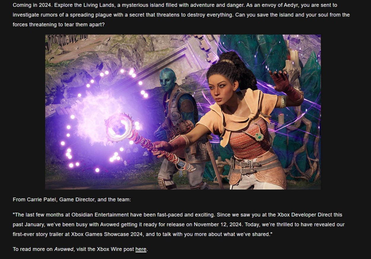 avowed fecha de lanzamiento